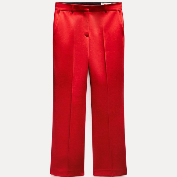 ZARA HEAVYWEIGHT SATIN STRAIGHT PANTS COLLECTION COLLECTION blogger favorite - Picture 5 of 8